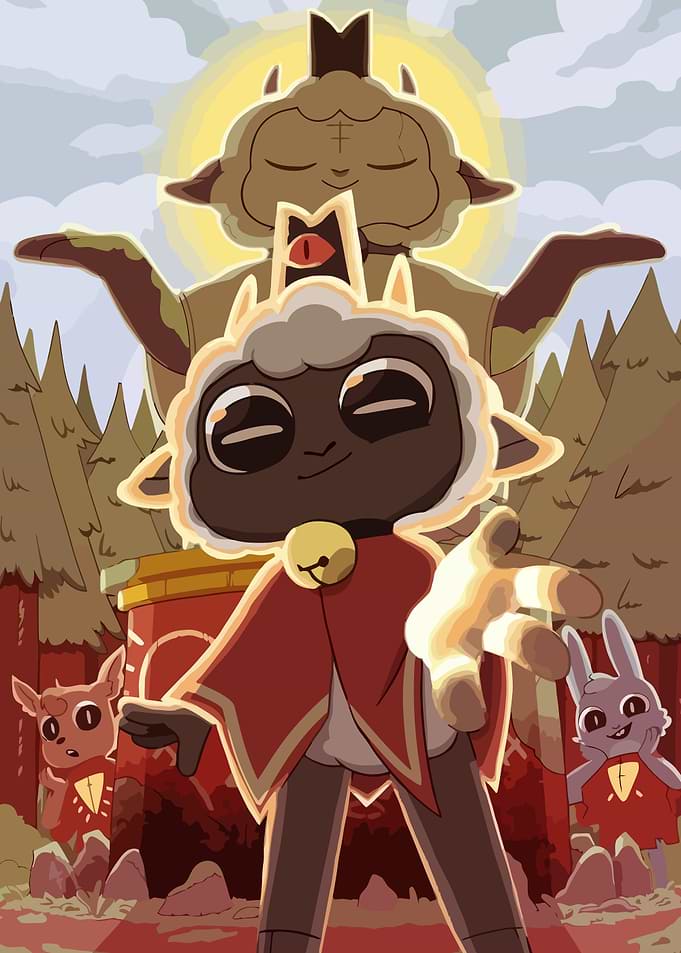 Sheep with Golden Glow