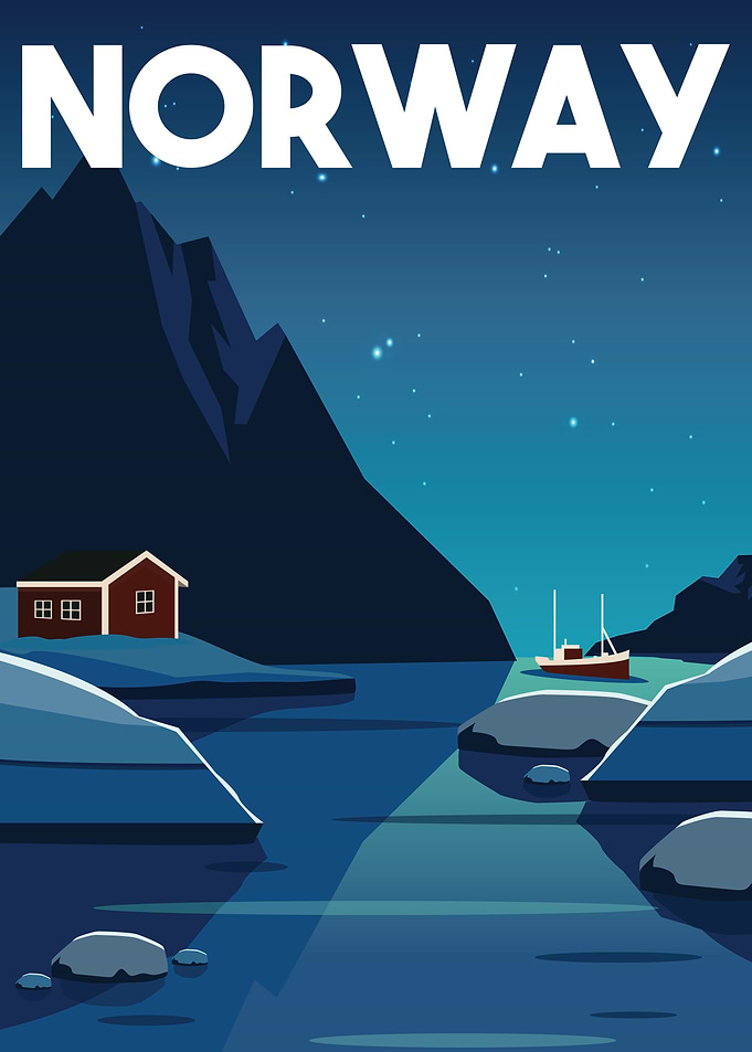Norway Night Landscape