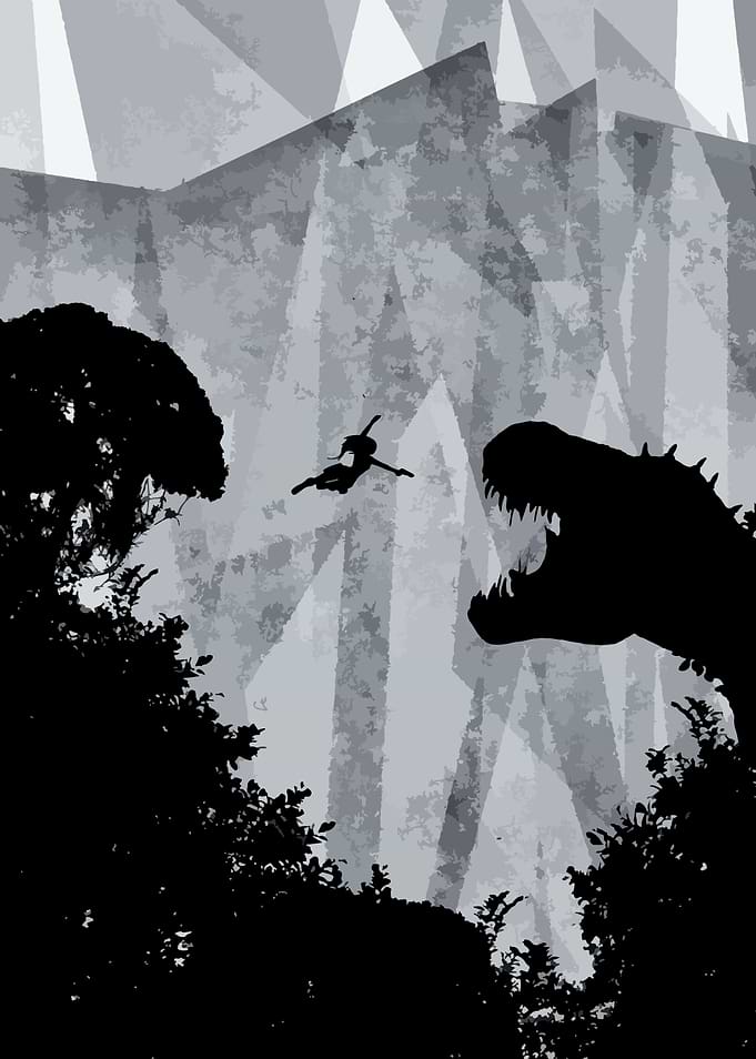 Silhouette of a Dinosaur