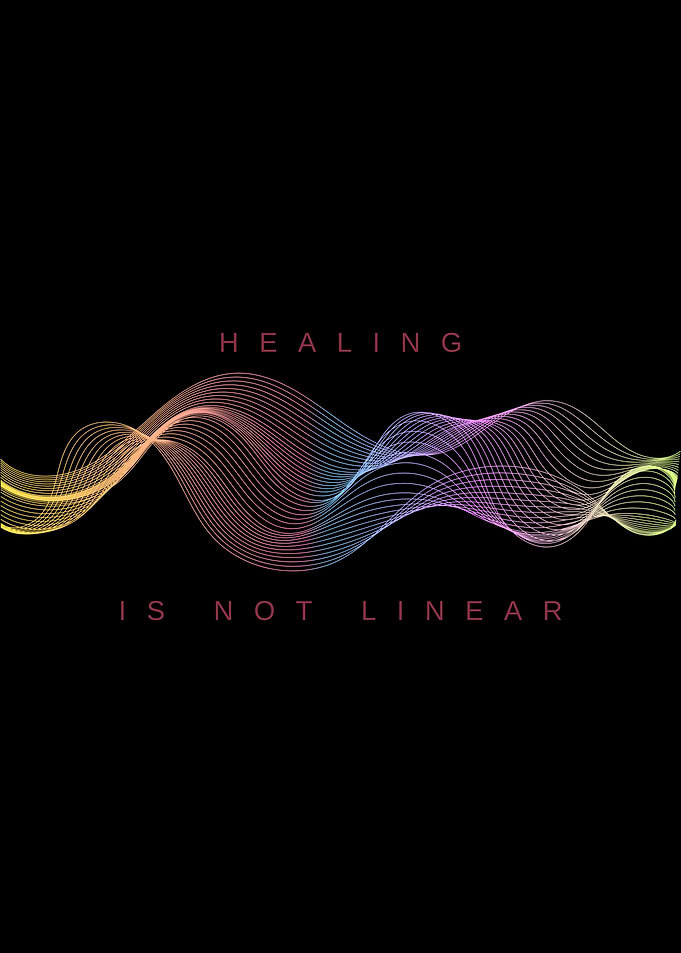 Healing is Not Linear Rainbow Squiggles Waves