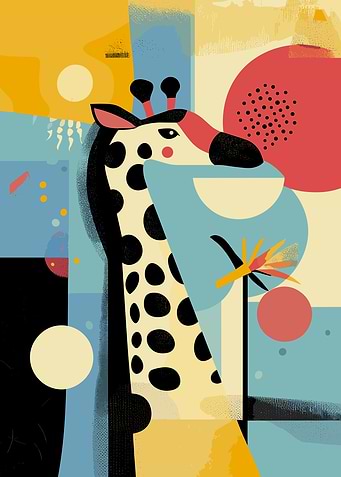 Giraffe Abstract Art