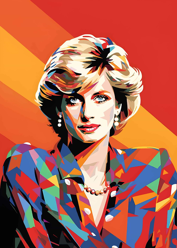 Princess Diana Pop Art Portrait