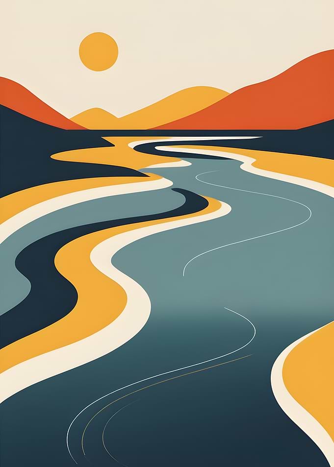 Abstract River Landscape