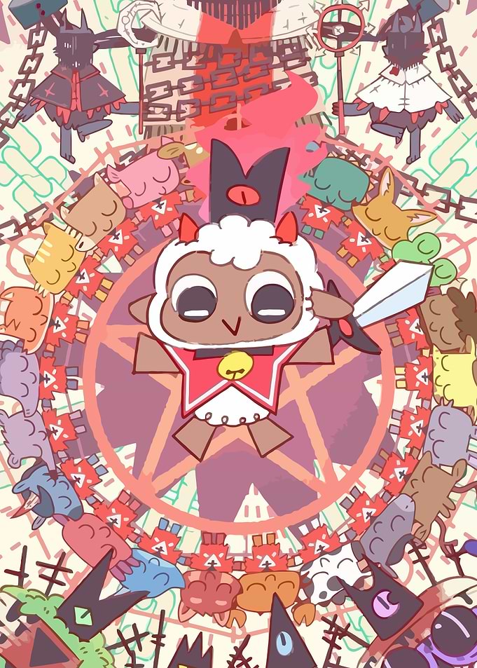 Cute Sheep with Sword