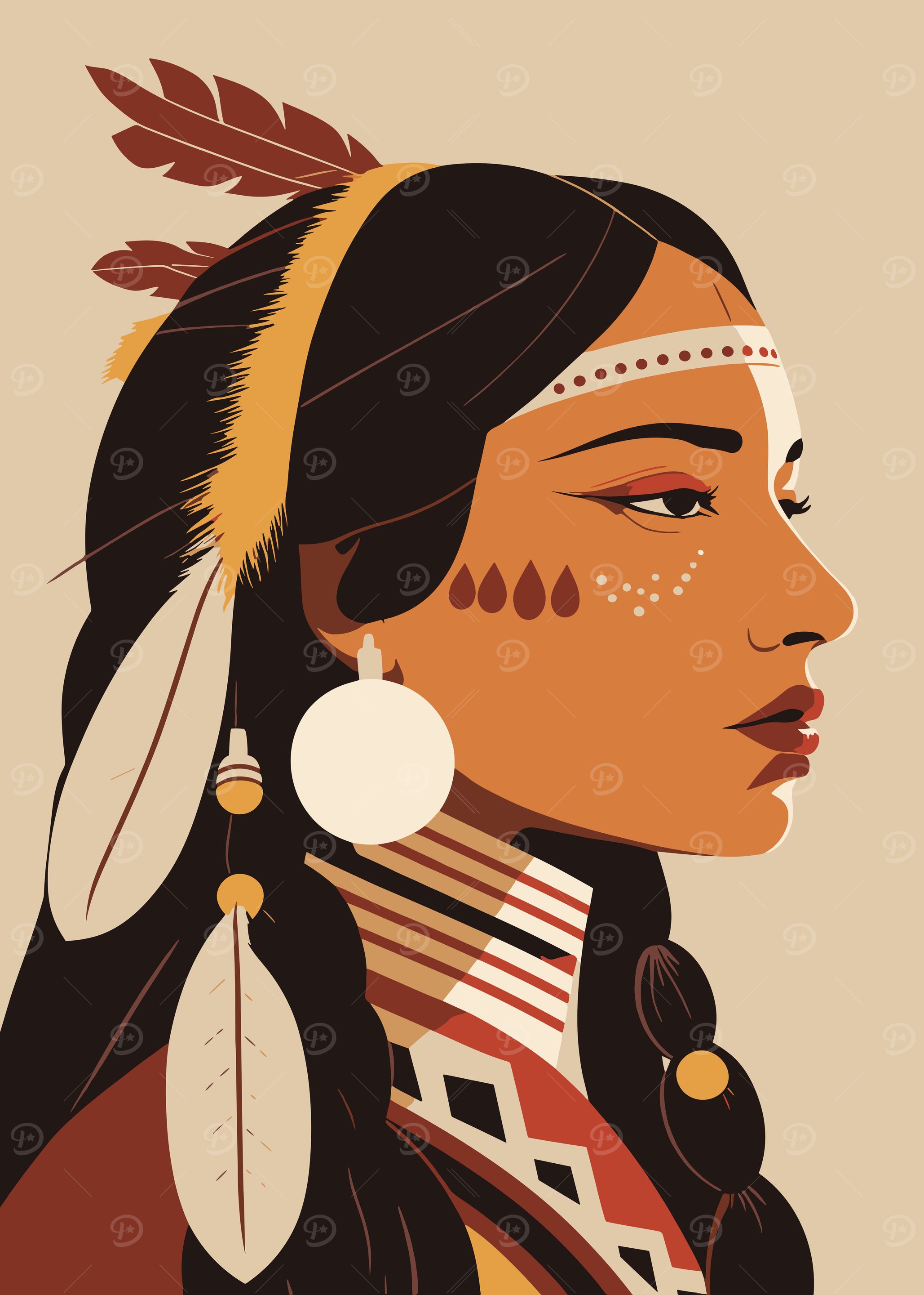 Native American Woman Portrait