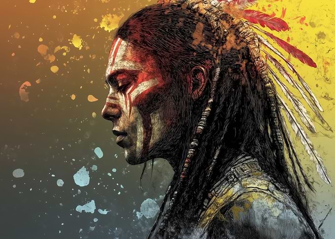 Native American Warrior Portrait Spirit of the Warrior