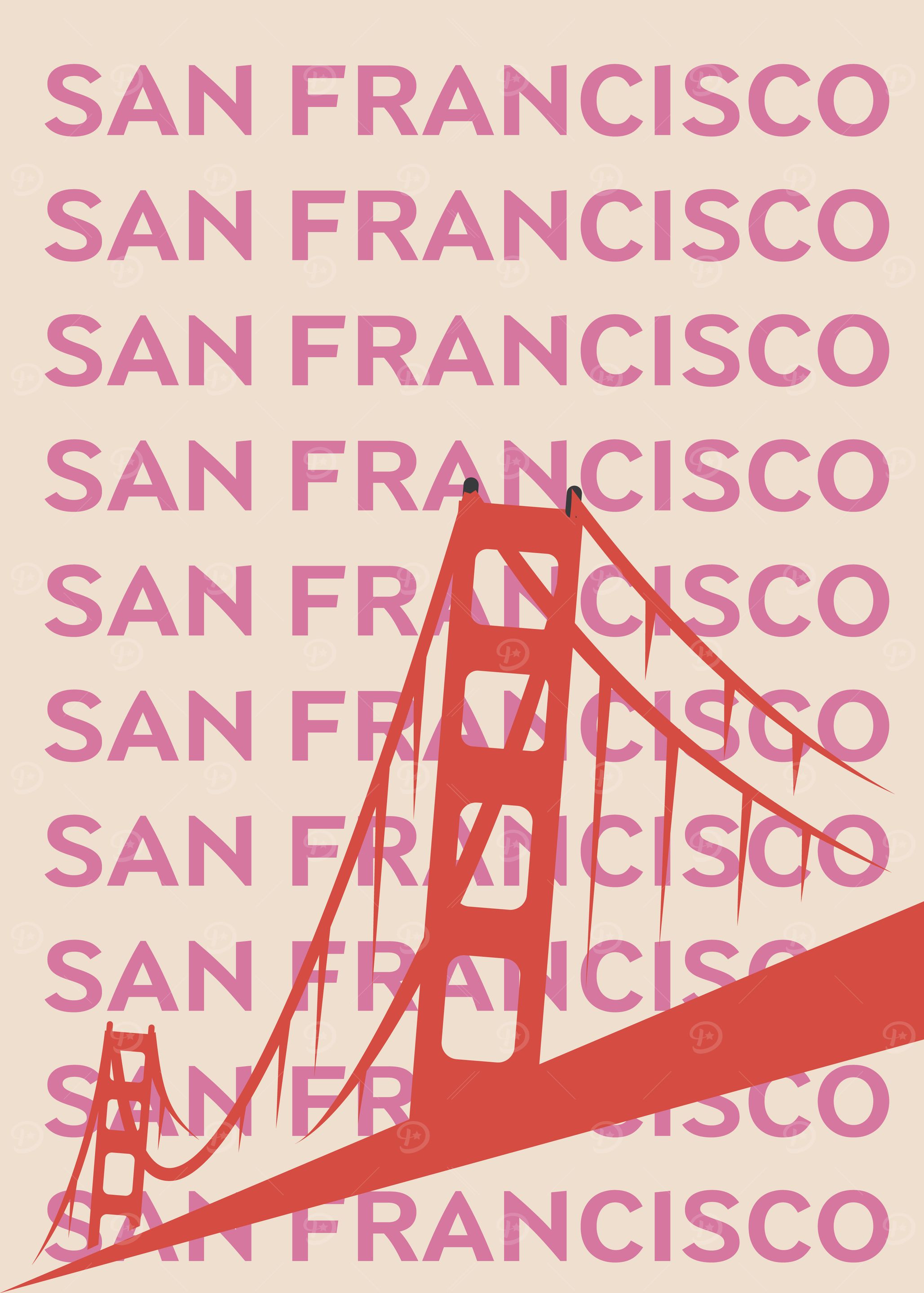 Golden Gate Bridge Minimalist Art