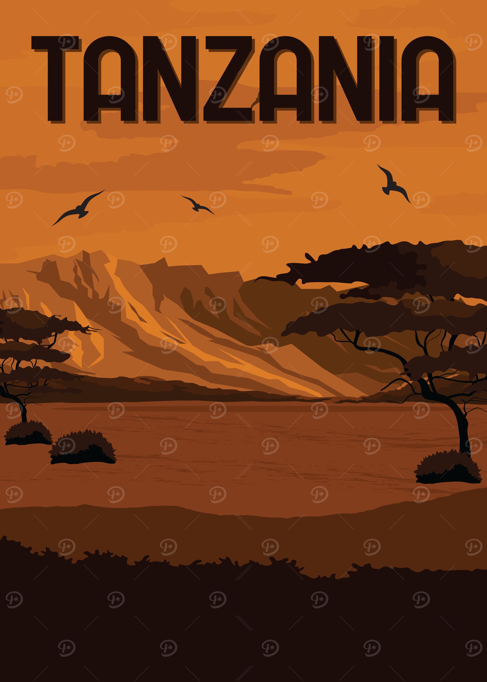 Tanzania Landscape Poster