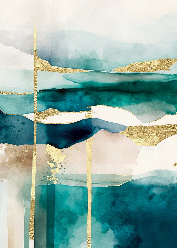 Abstract Watercolor Landscape