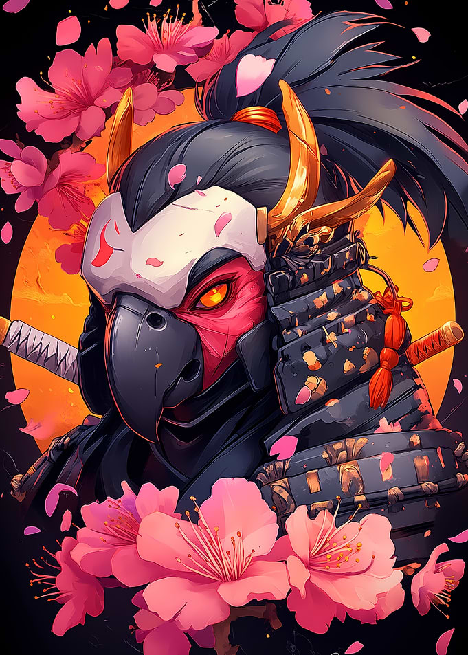 Samurai Parrot Bird Warrior Animal