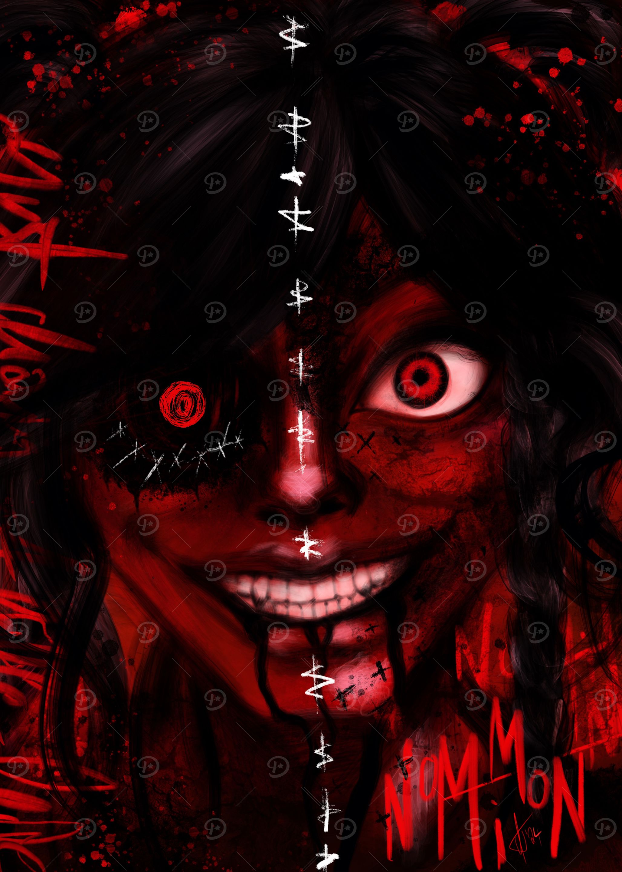 Red Demon Face