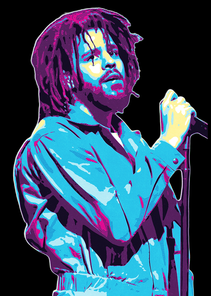 J. Cole Pop Art Portrait