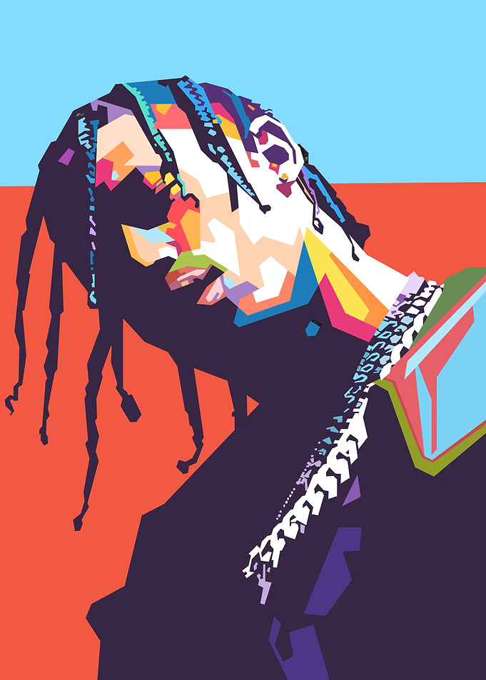 Travis Scott Pop Art Portrait