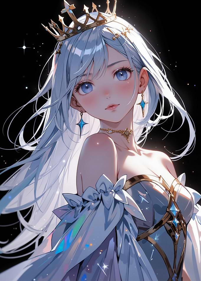 Anime Princess with Crown