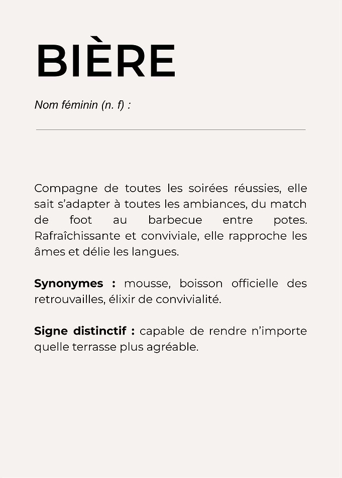'BIÈRE' – L’élixir de la convivialité 🍻