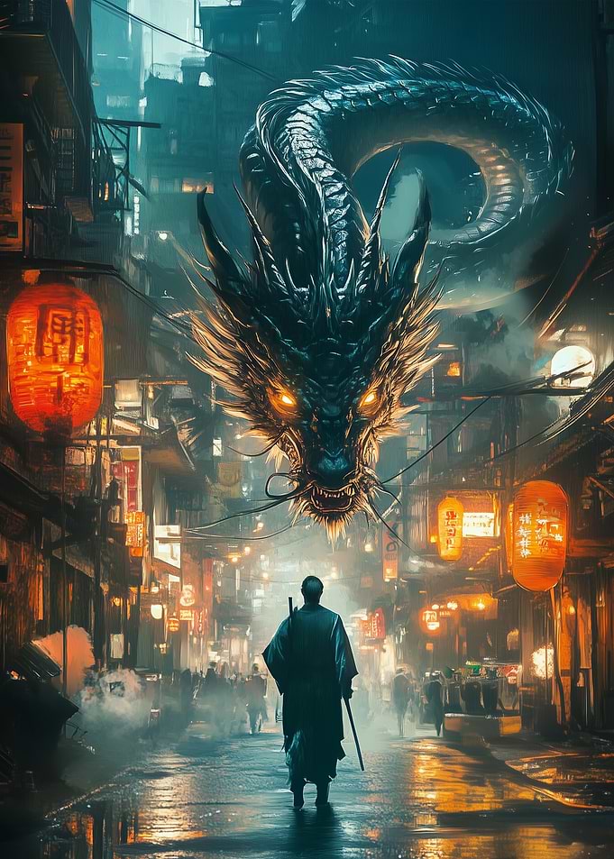 Dragon in the Asian City