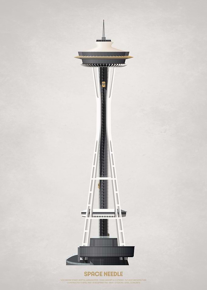 Space Needle Illustration
