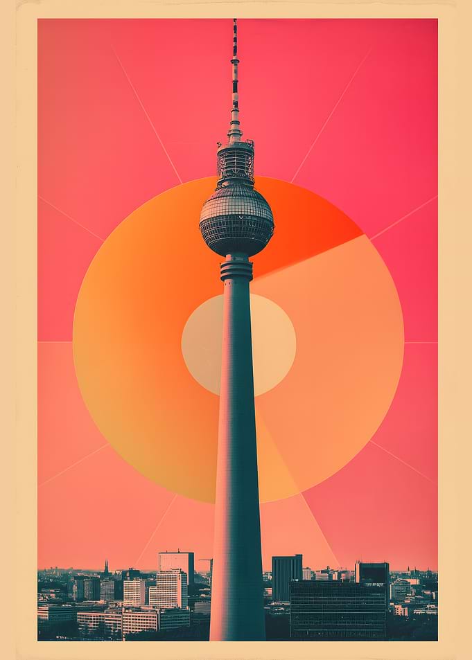 Berlin TV Tower Minimalist Art