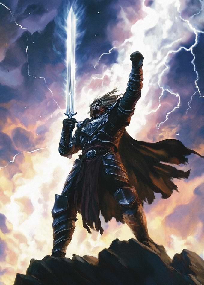 Heroic Knight with Sword
