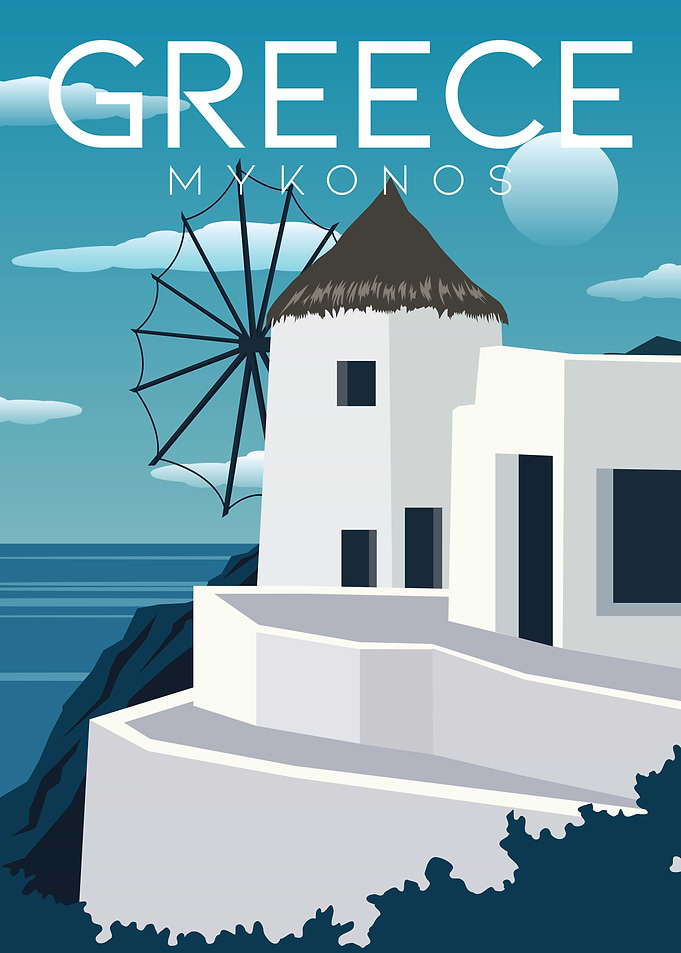Mykonos Windmill Greece