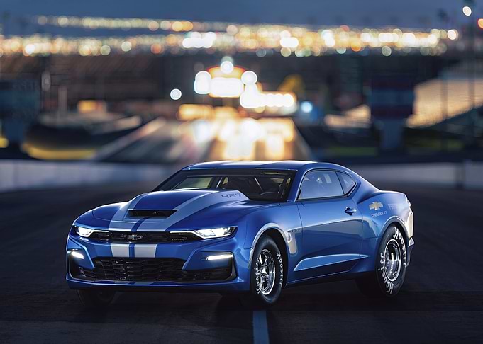 Blue Chevrolet Camaro