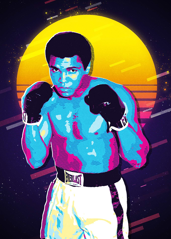 Muhammad Ali Retro Art