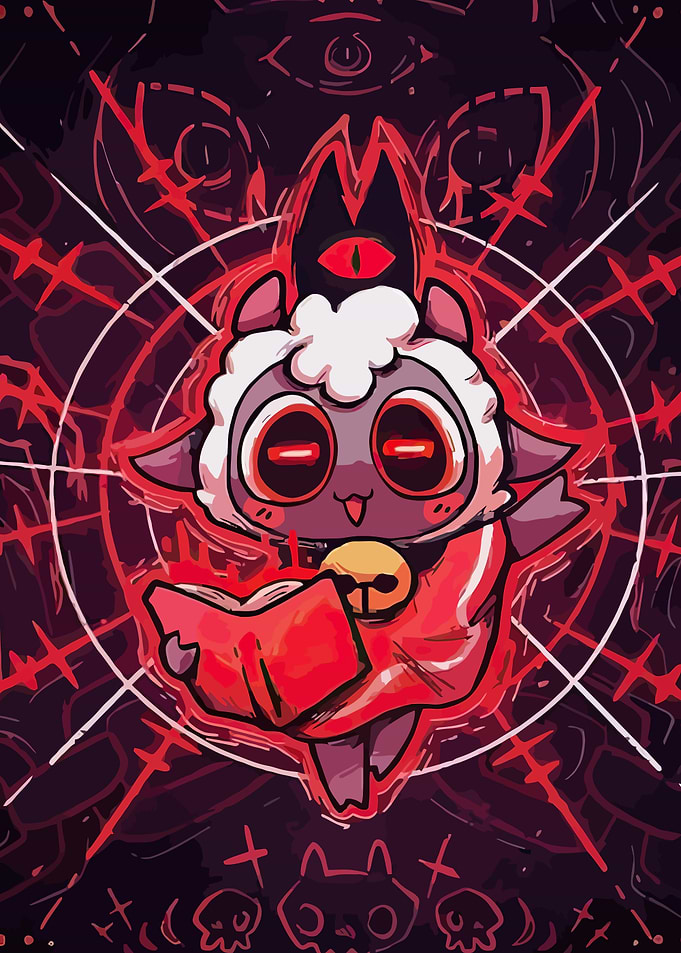 Demonic Sheep with Book