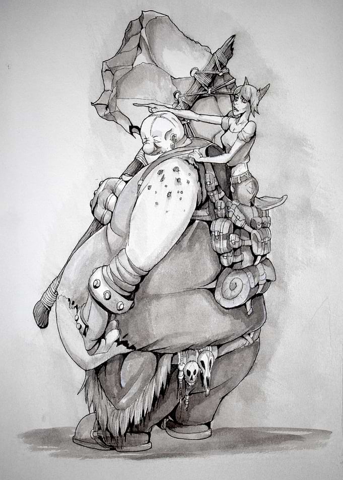 Troll with cat girl