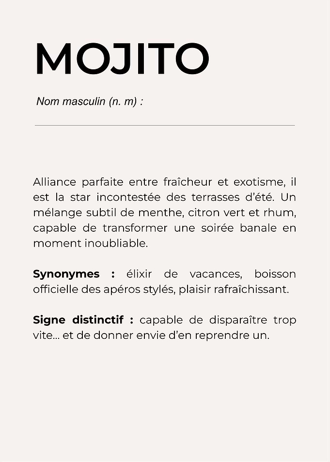 'MOJITO' – L’esprit des vacances 🌿🍋