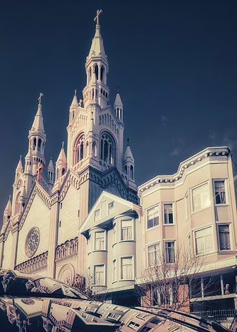 Church and Cityscape