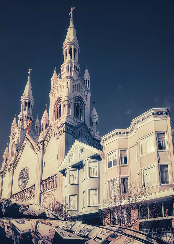 Church and Cityscape