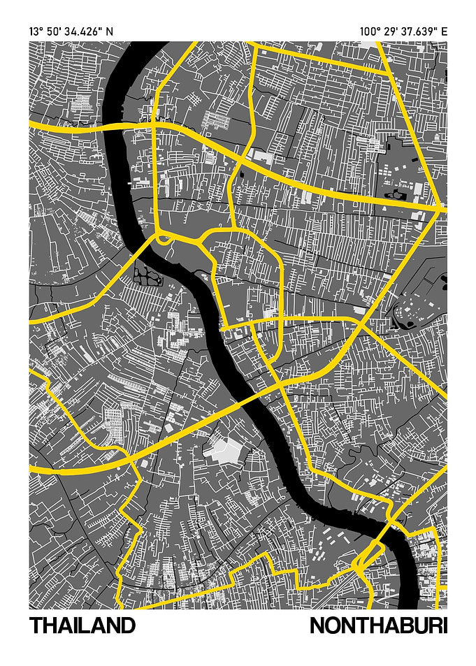 Nonthaburi City Street Map