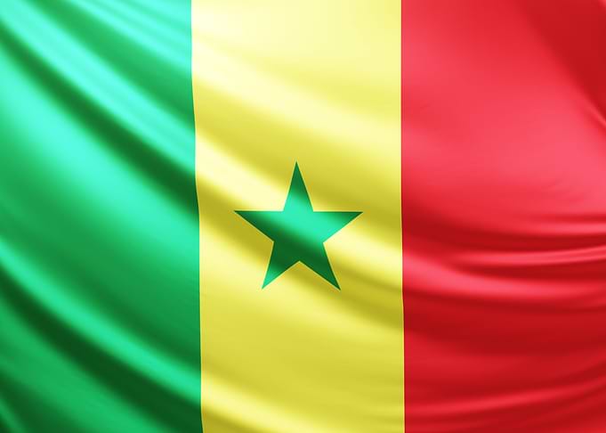 Senegalese Flag, realistic flag of Senegal