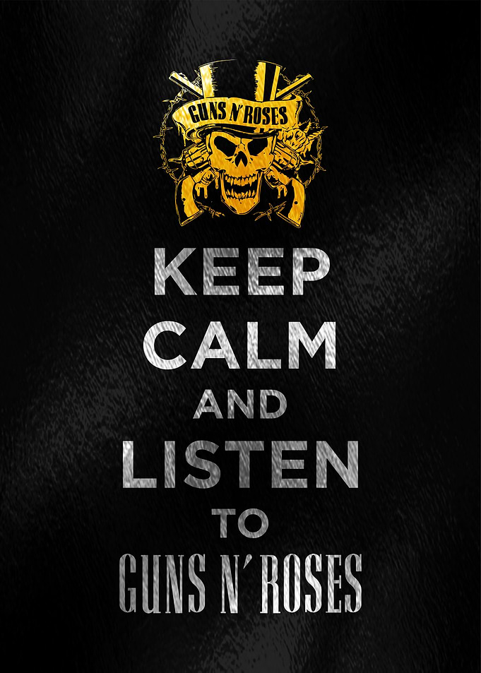 Guns N' Roses Keep Calm Poster
