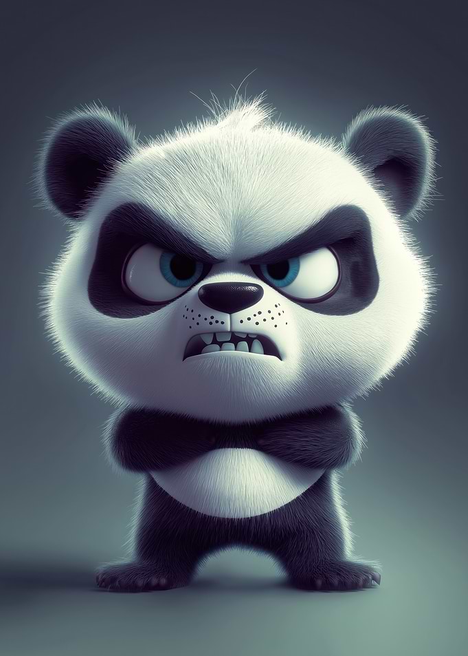 Angry Panda Cartoon