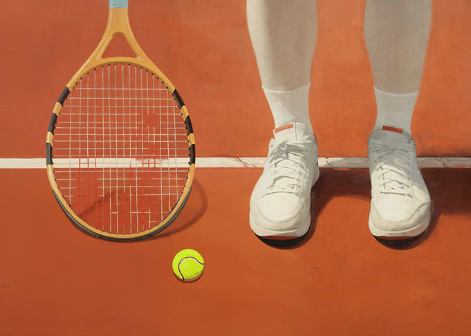 Tennis Minimalist Mid Century