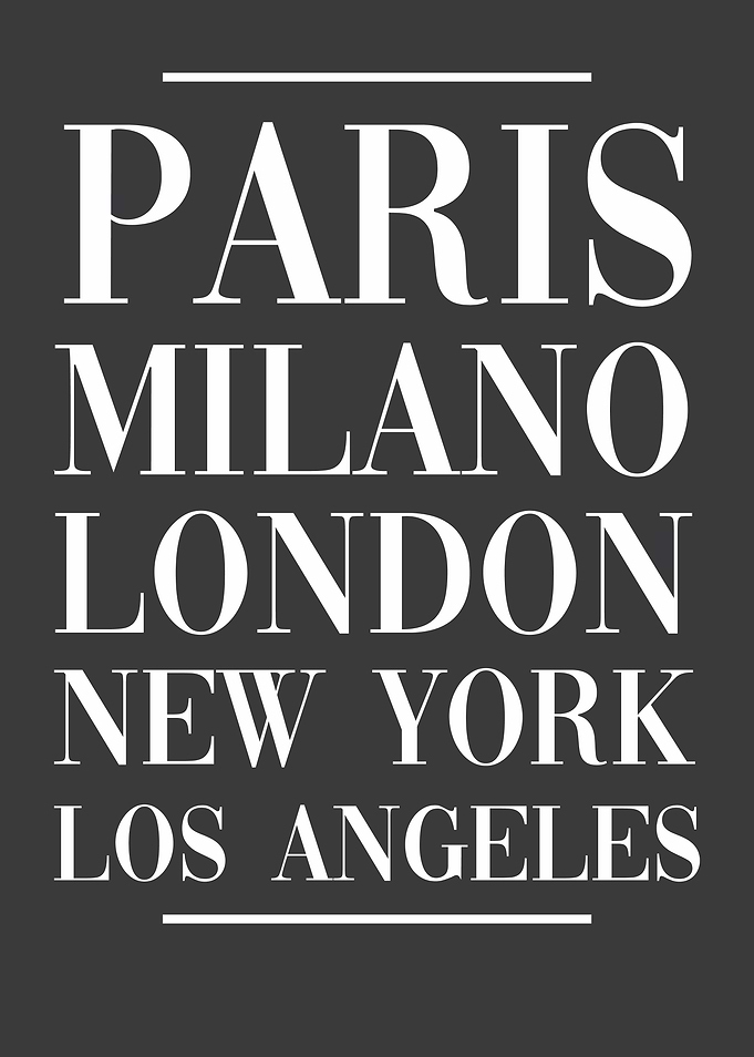 City Names Typography