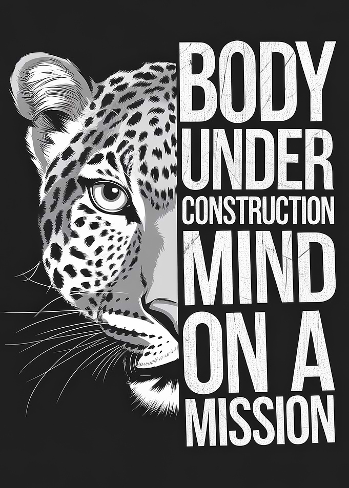 Leopard Motivation Graphic