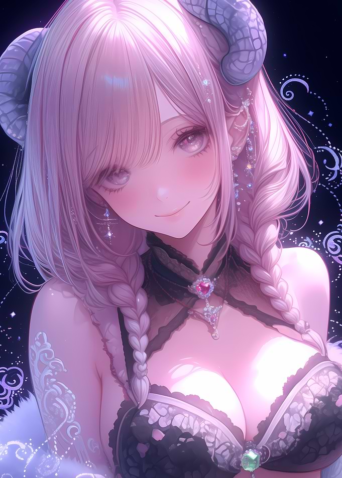 Anime Girl with Horns