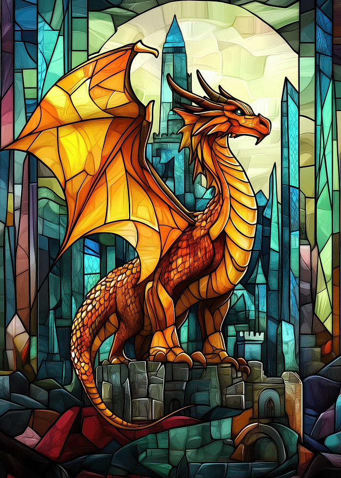 Dragon Stained Glass