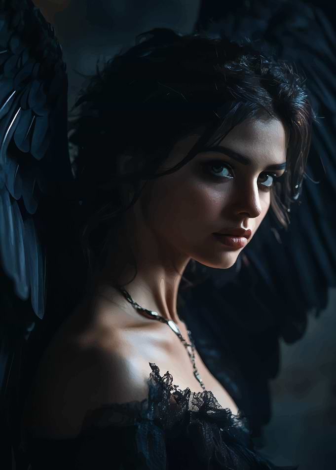 Dark Angel with Wings