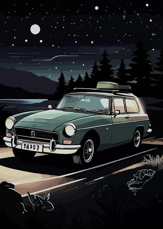 Vintage Car Night Adventure Drive To Camp