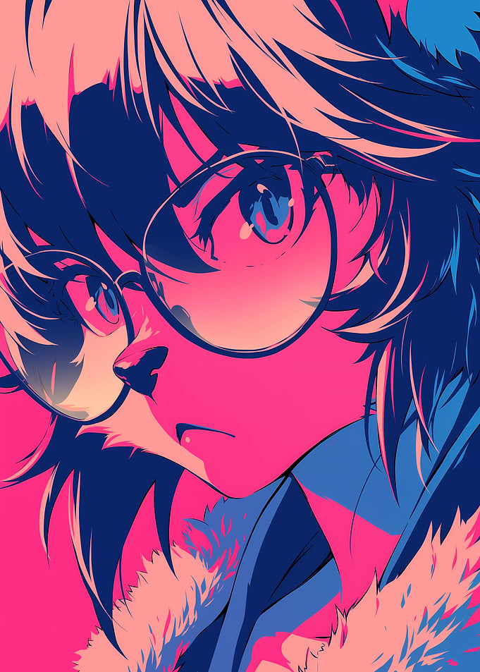 Anime Girl with Glasses