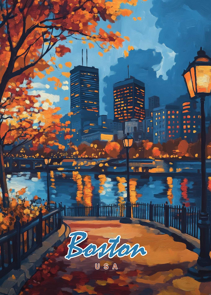 Boston Cityscape Painting