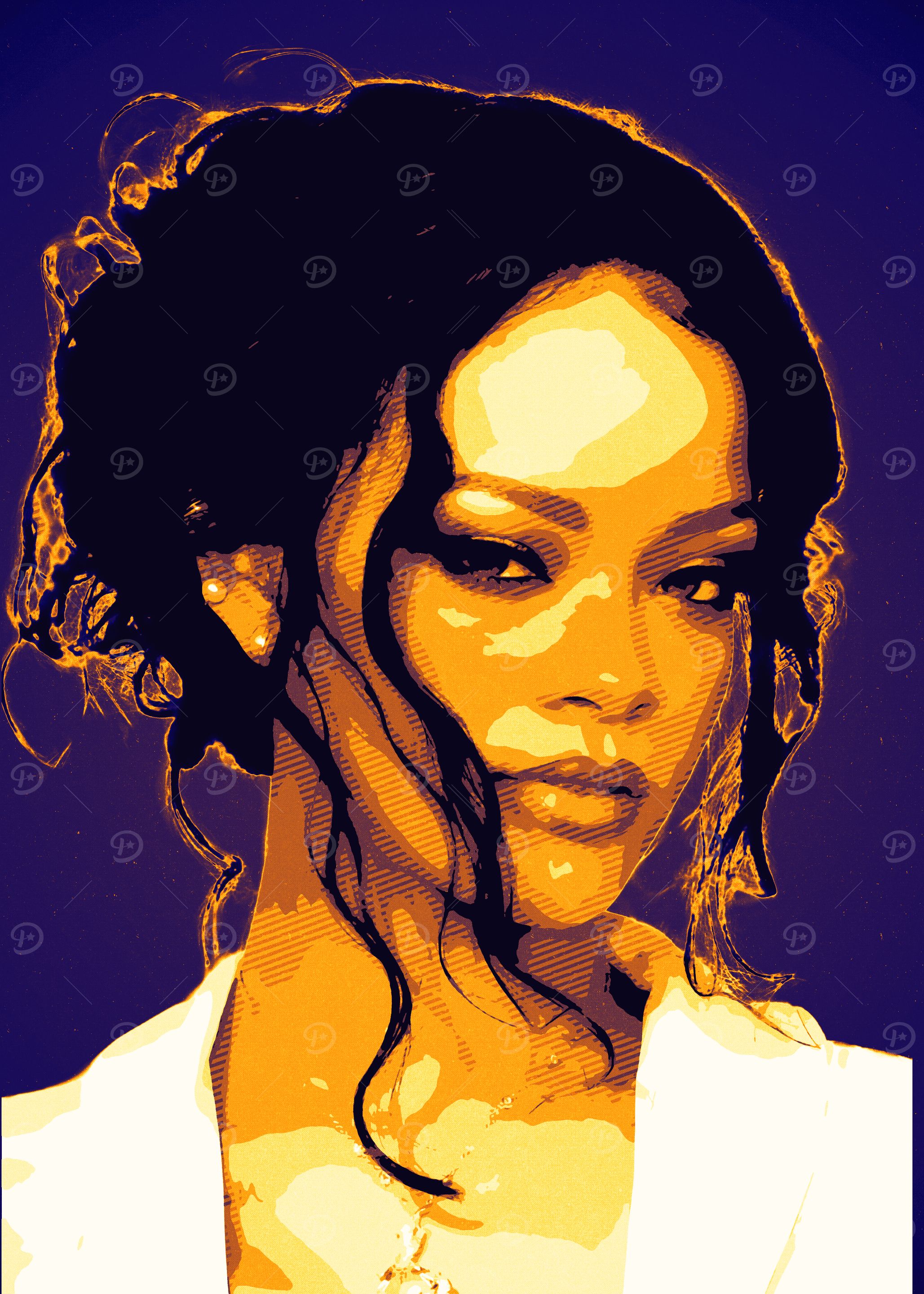 Rihanna Pop Art Portrait