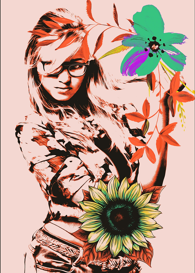 Woman with Flowers