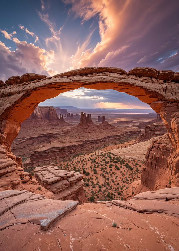 Sunset Through Arch