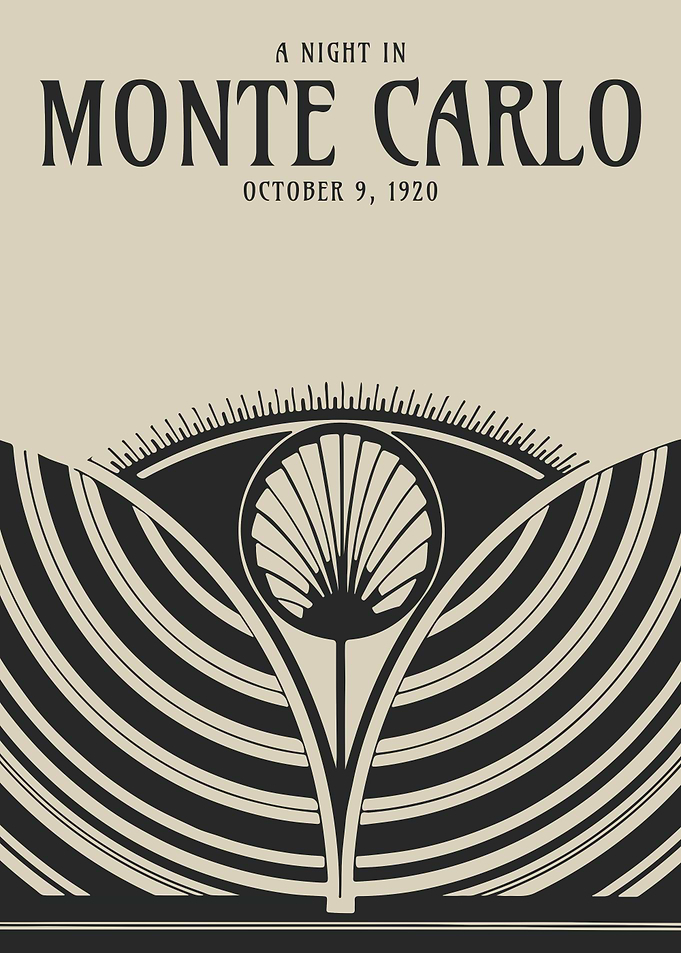 Art Deco Monte Carlo Poster