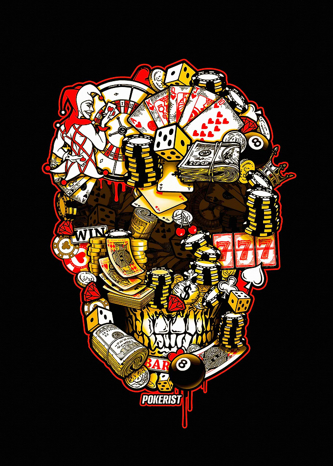 Playing Card Skull of Fortune