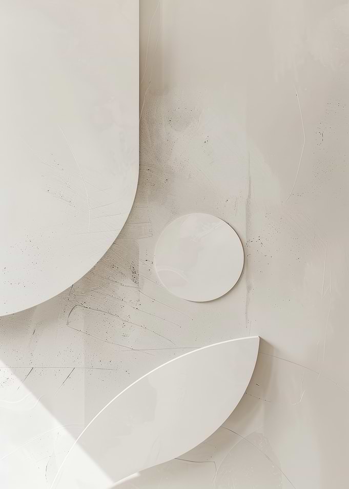 Abstract White Shapes Concrete wall
